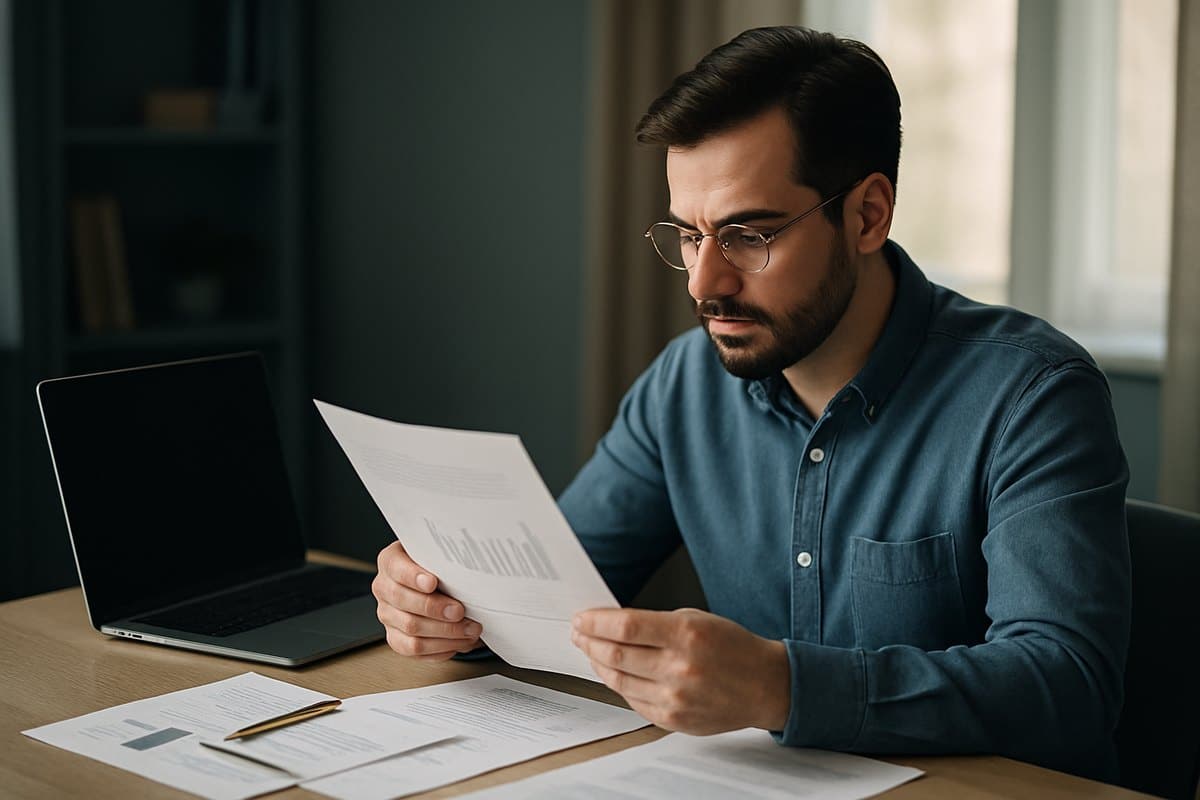 Persona che consulta il report dei propri dati creditizi a casa