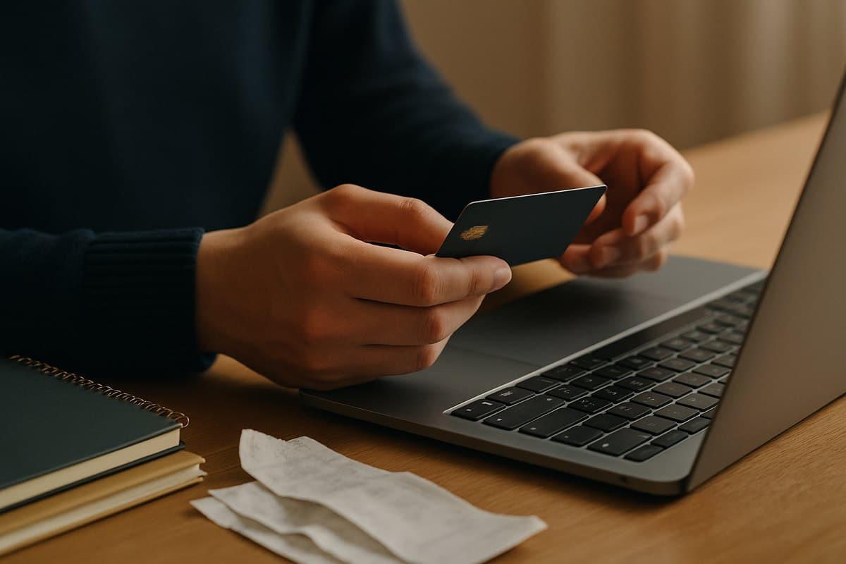 Persona che valuta un pagamento dilazionato per le spese scolastiche