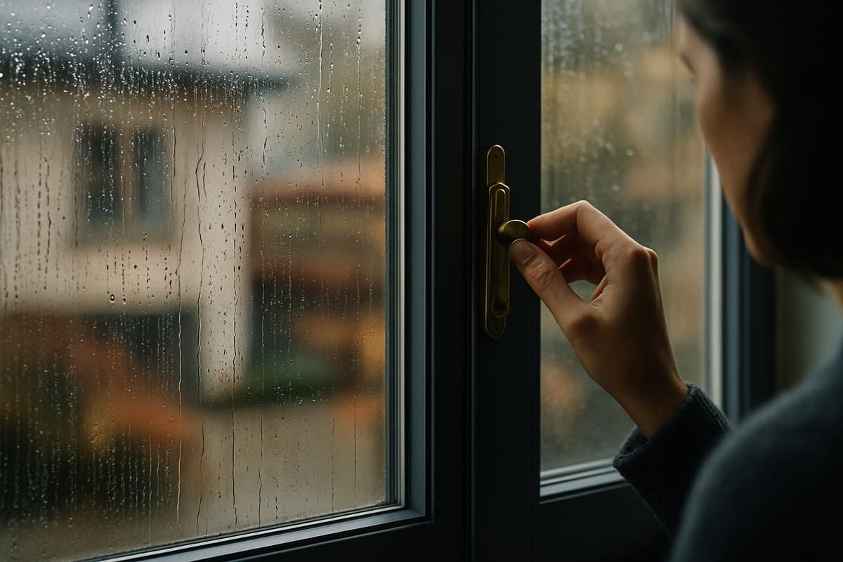 Abitazione durante un temporale autunnale con controllo delle chiusure